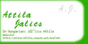 attila jalics business card